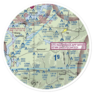 Lewis North Airport (62OK) VFR Sectional Sticker (30 mile)