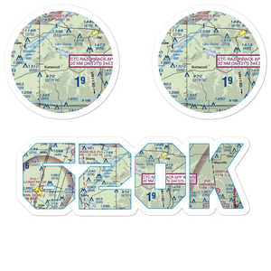 Lewis North Airport (62OK) VFR Sectional Sticker Pack