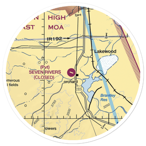Seven Rivers Airport (62NM) VFR Sectional Sticker (20 mile)