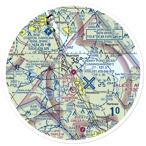 Hickory Hill Airport (62NC) VFR Sectional Sticker (30 mile)