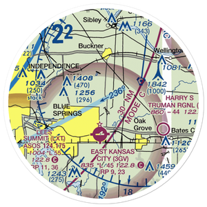 Washburn Farm Airport (62MO) VFR Sectional Sticker (20 mile)