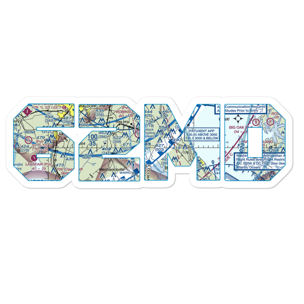 Sandy Point Airport (62MD) VFR Sectional Sticker 