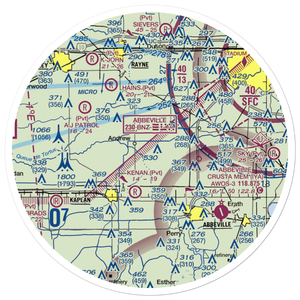 Ken Guidry Nr 4 Airport (62LA) VFR Sectional Sticker (30 mile)