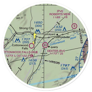 Dexter Field (62KS) VFR Sectional Sticker (20 mile)