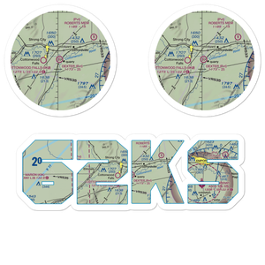 Dexter Field (62KS) VFR Sectional Sticker Pack