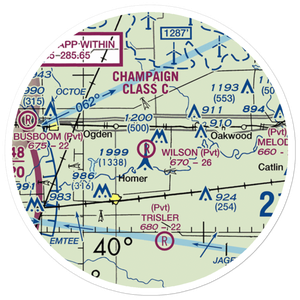 Wilson Airport (62IS) VFR Sectional Sticker (20 mile)