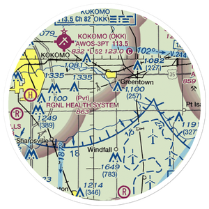 Fowler Field /Private/ Airport (62IN) VFR Sectional Sticker (20 mile)
