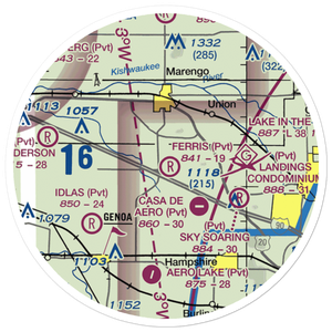 Ferris Field (62IL) VFR Sectional Sticker (20 mile)