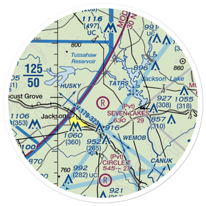 Seven Lakes Airport (62GA) VFR Sectional Sticker (20 mile)
