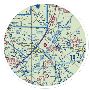 Seven Lakes Airport (62GA) VFR Sectional Sticker (30 mile)