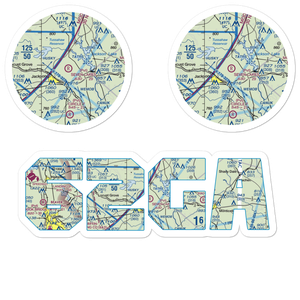 Seven Lakes Airport (62GA) VFR Sectional Sticker Pack
