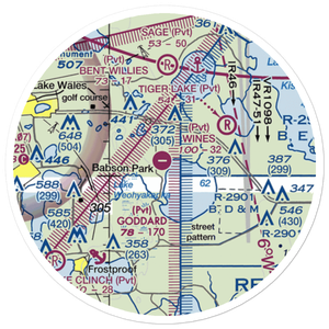 David Wine's Airstrip (62FL) VFR Sectional Sticker (20 mile)