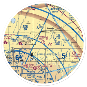 The Farm Airport (62CO) VFR Sectional Sticker (30 mile)