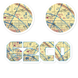The Farm Airport (62CO) VFR Sectional Sticker Pack