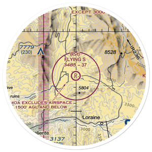 Flying S Ranch Airport (62CL) VFR Sectional Sticker (20 mile)