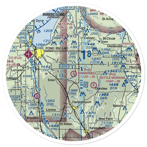 Dinnerbell Airport (61WI) VFR Sectional Sticker (30 mile)