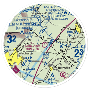 High View Farm Airport (61VA) VFR Sectional Sticker (20 mile)