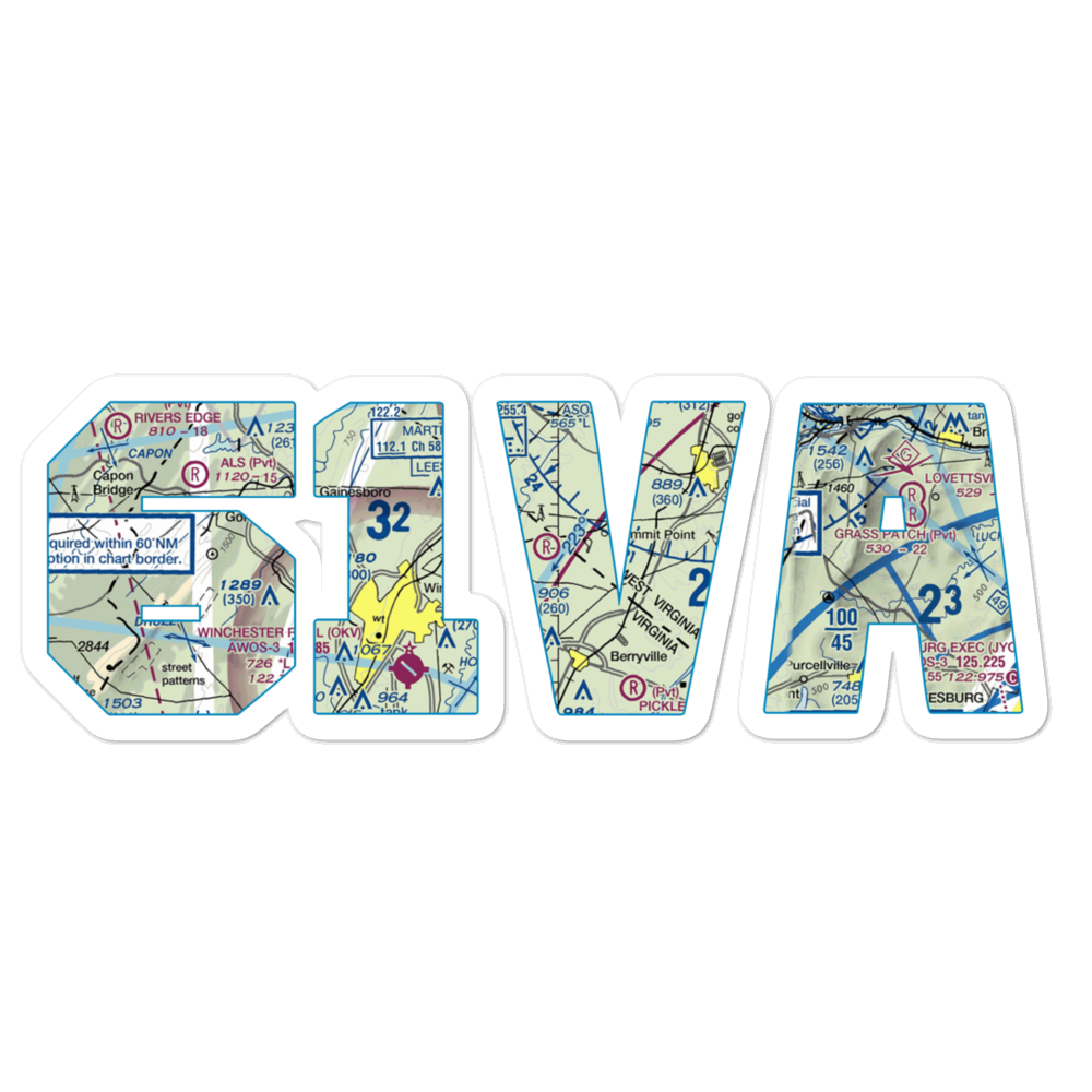 High View Farm Airport (61VA) VFR Sectional Sticker 