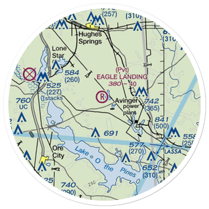 Eagle Landing Airport (61TA) VFR Sectional Sticker (20 mile)