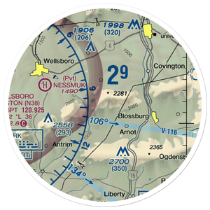 Hi Line Lodge Airport (61PA) VFR Sectional Sticker (20 mile)