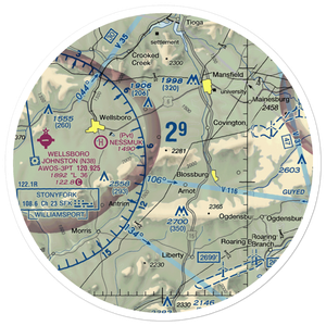 Hi Line Lodge Airport (61PA) VFR Sectional Sticker (30 mile)