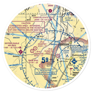 The Citadel Airport (61OR) VFR Sectional Sticker (30 mile)