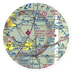 Jetway Airport (61OH) VFR Sectional Sticker (20 mile)