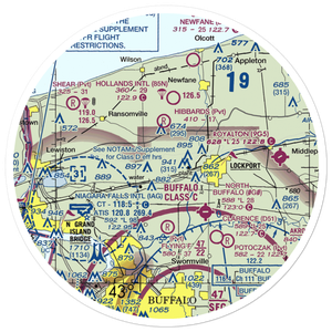 Bassett Field (61NY) VFR Sectional Sticker (30 mile)