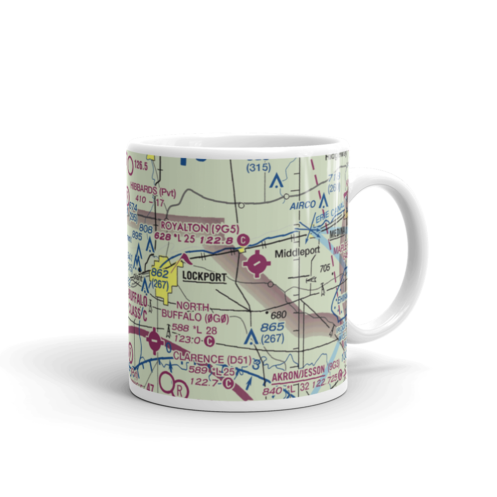 Bassett Field (61NY) VFR Sectional  Mug 