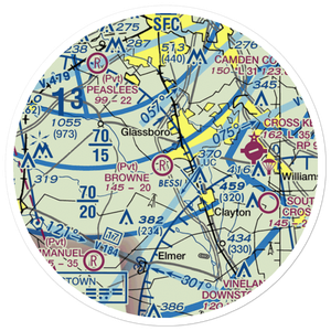 Thomas Browne Airpark (61NJ) VFR Sectional Sticker (20 mile)