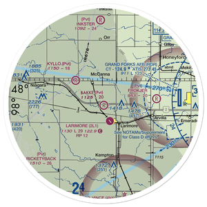 Bakke Airport (61ND) VFR Sectional Sticker (30 mile)