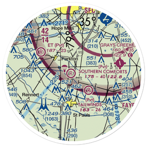 Southern Comforts Aerodrome (61NC) VFR Sectional Sticker (20 mile)