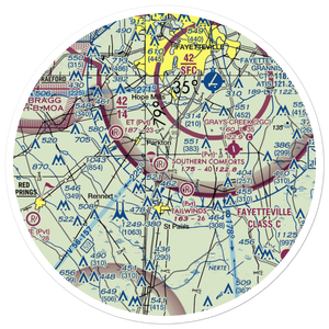 Southern Comforts Aerodrome (61NC) VFR Sectional Sticker (30 mile)