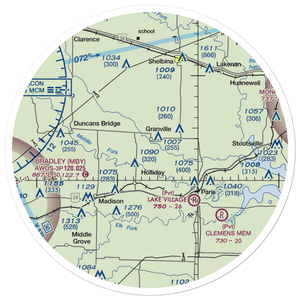 Carl Ensor Airport (61MO) VFR Sectional Sticker (30 mile)