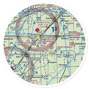 Jim & Peg Airport (61IS) VFR Sectional Sticker (30 mile)