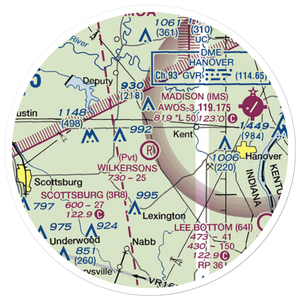 Wilkerson's Airport (61IN) VFR Sectional Sticker (20 mile)