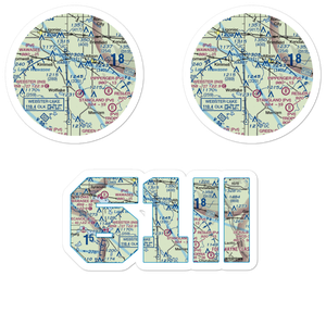 Kay Field (61II) VFR Sectional Sticker Pack