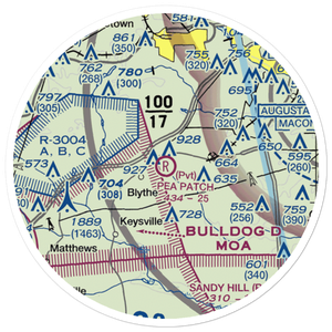 Pea Patch Aerodrome (61GA) VFR Sectional Sticker (20 mile)