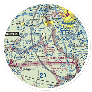 Pea Patch Aerodrome (61GA) VFR Sectional Sticker (30 mile)