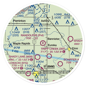 Randolph's Landing Area Airport (82MI) VFR Sectional Sticker (20 mile)