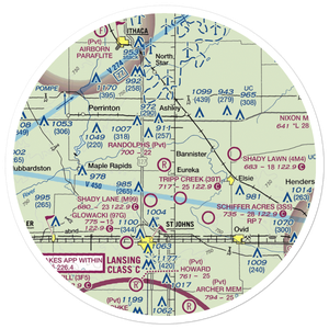 Randolph's Landing Area Airport (82MI) VFR Sectional Sticker (30 mile)