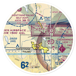Bauer Airport (61CA) VFR Sectional Sticker (20 mile)