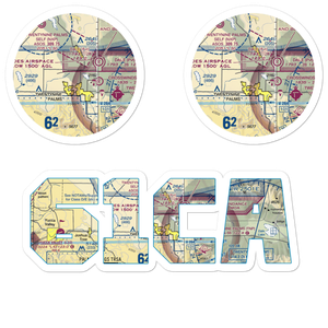 Bauer Airport (61CA) VFR Sectional Sticker Pack