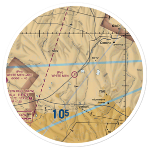 White Mountain Ultralightport (61AZ) VFR Sectional Sticker (30 mile)