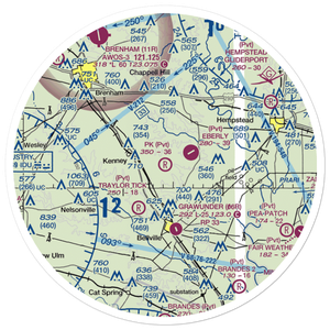 P-K Ranch Airport (60TX) VFR Sectional Sticker (30 mile)