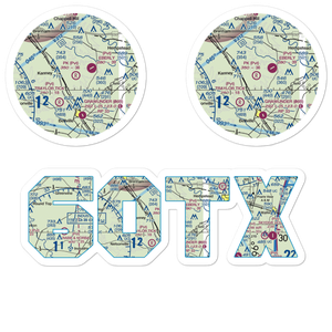 P-K Ranch Airport (60TX) VFR Sectional Sticker Pack