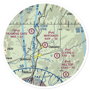 Whitaker Airport (60OR) VFR Sectional Sticker (20 mile)