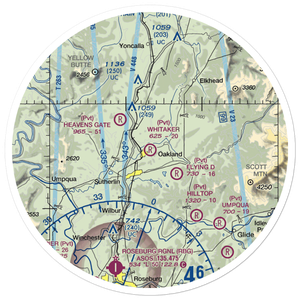 Whitaker Airport (60OR) VFR Sectional Sticker (30 mile)