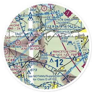 O'Dwyer Airport (60NJ) VFR Sectional Sticker (20 mile)