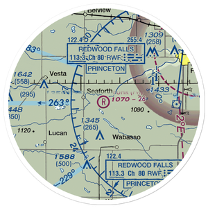 Fuhr Flying Svc Airport (60MN) VFR Sectional Sticker (20 mile)